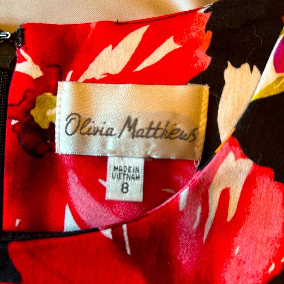 Olivia Matthews floral dress size 8 - Picture 4 of 4